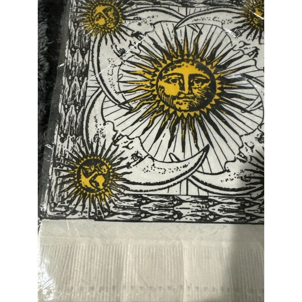 Creative Papers Tableware 17” Dinner Napkins 3 Ply C.R. Gibson Sole E Luna Moon